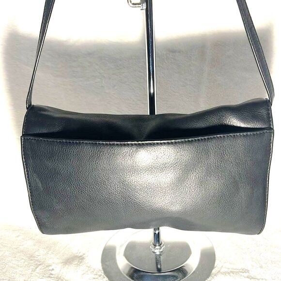 Michael Kors Black Leather Clutch with Removable Strap - Picture 3 of 11